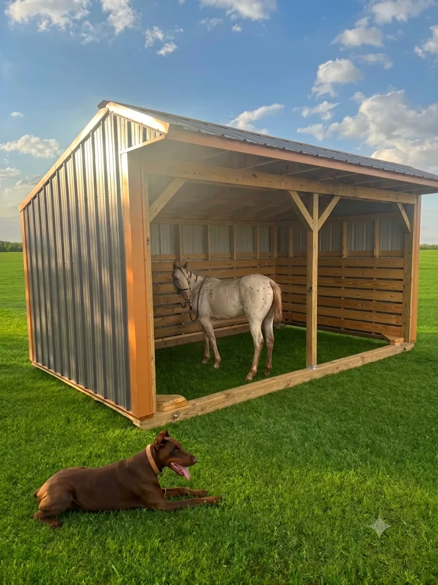 Metal Horse Barn without Tackroom
