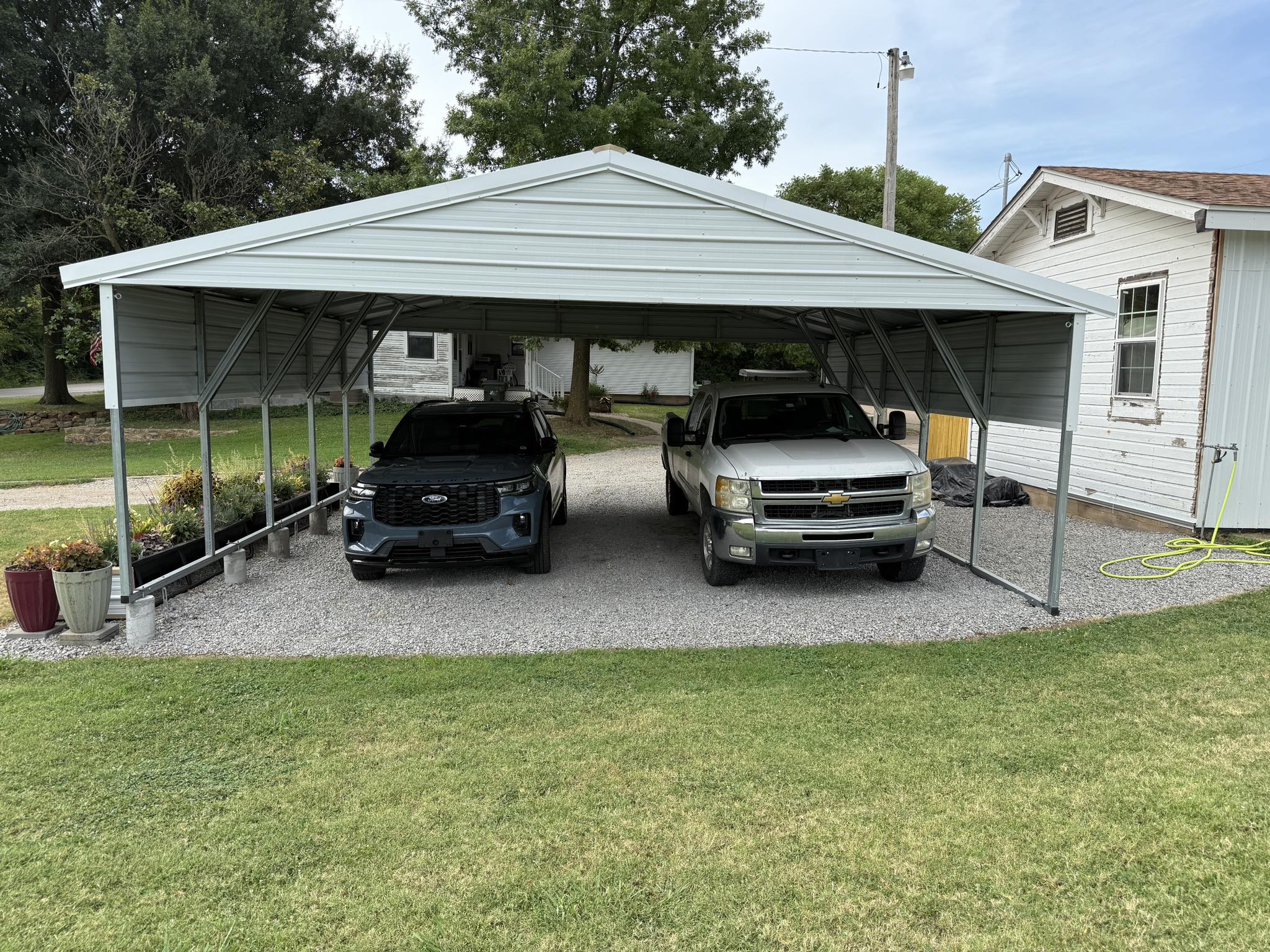 24x25x8 Carport in Cushing, OK