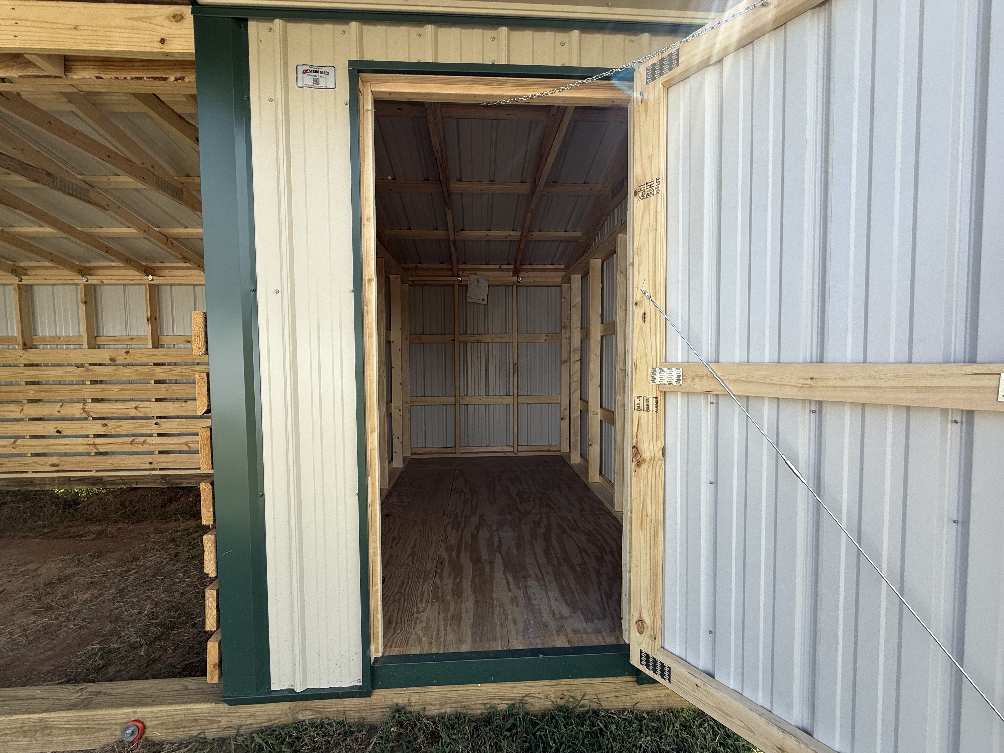 Metal Horse Barn w/ Tack 10 x 24 photo 4