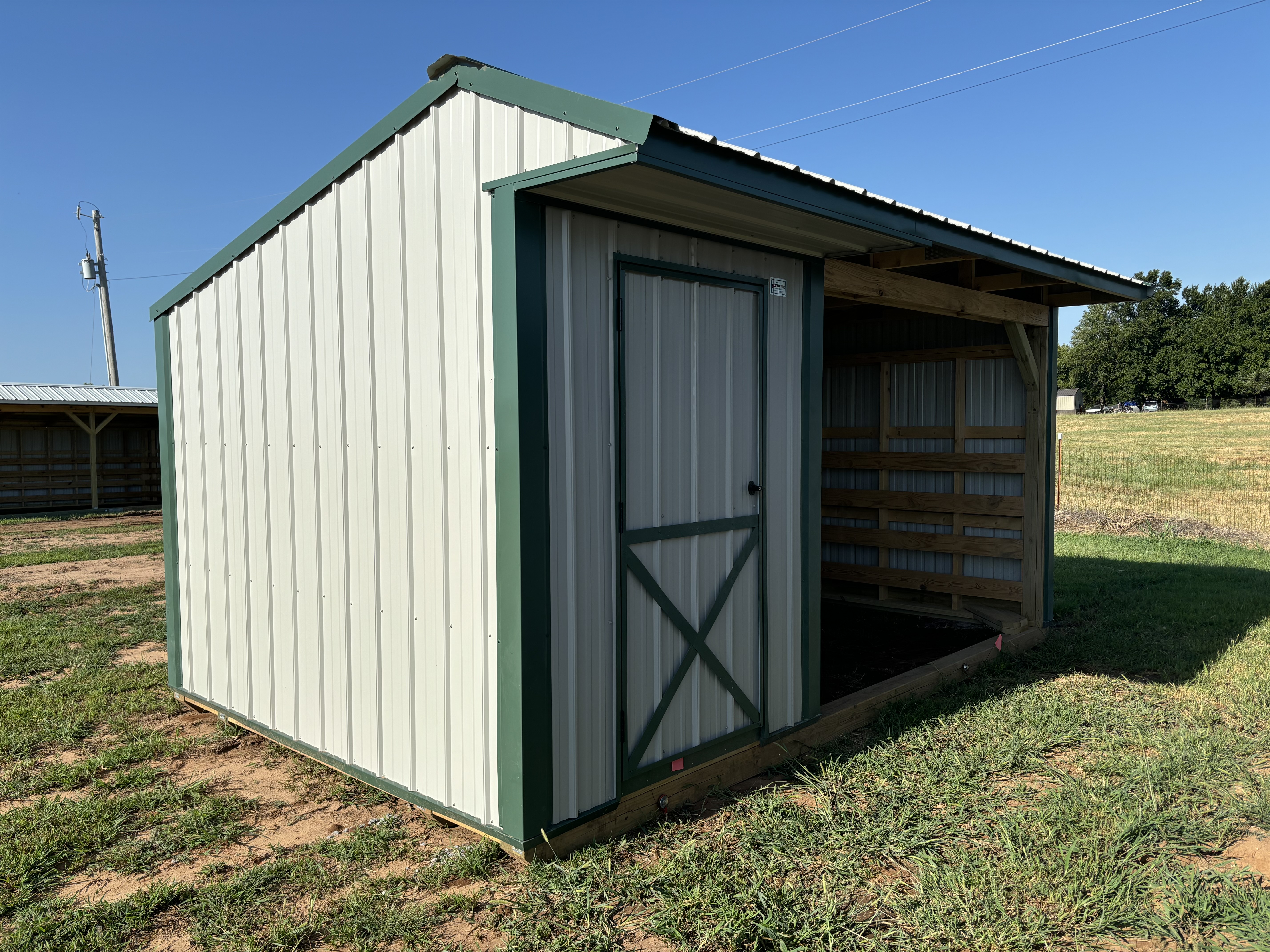 Metal Horse Barn w/ Tack 10 x 16