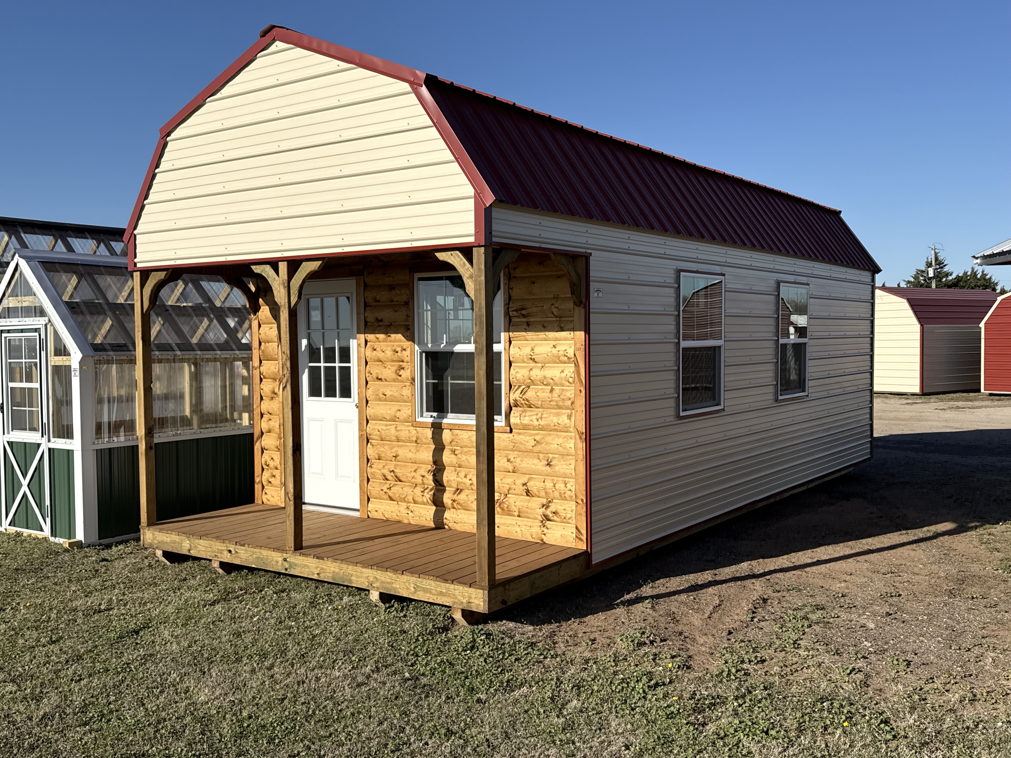 Metal Porch Cabin 12 x 28