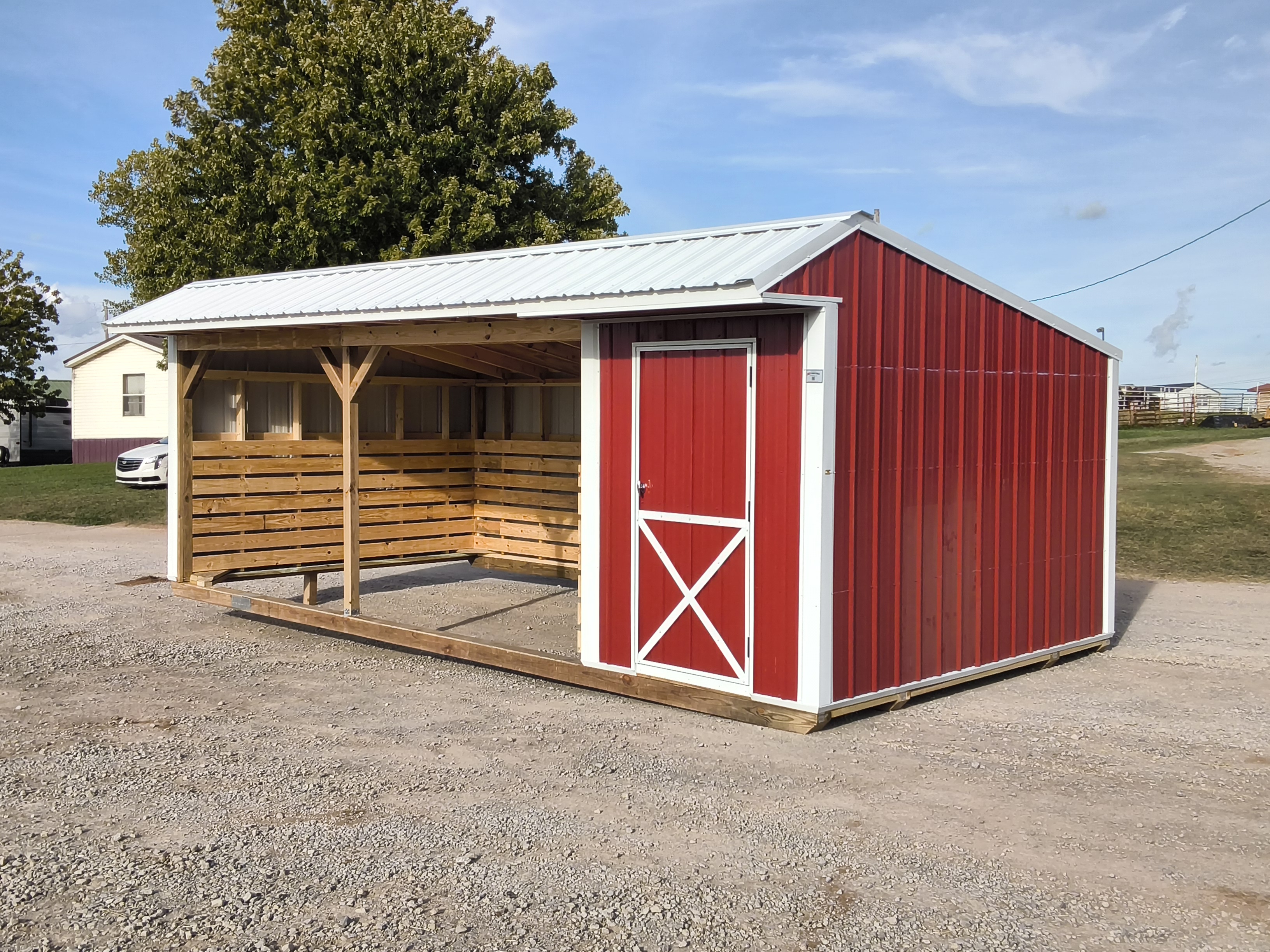 Metal Horse Barn w/ Tack 12 x 24