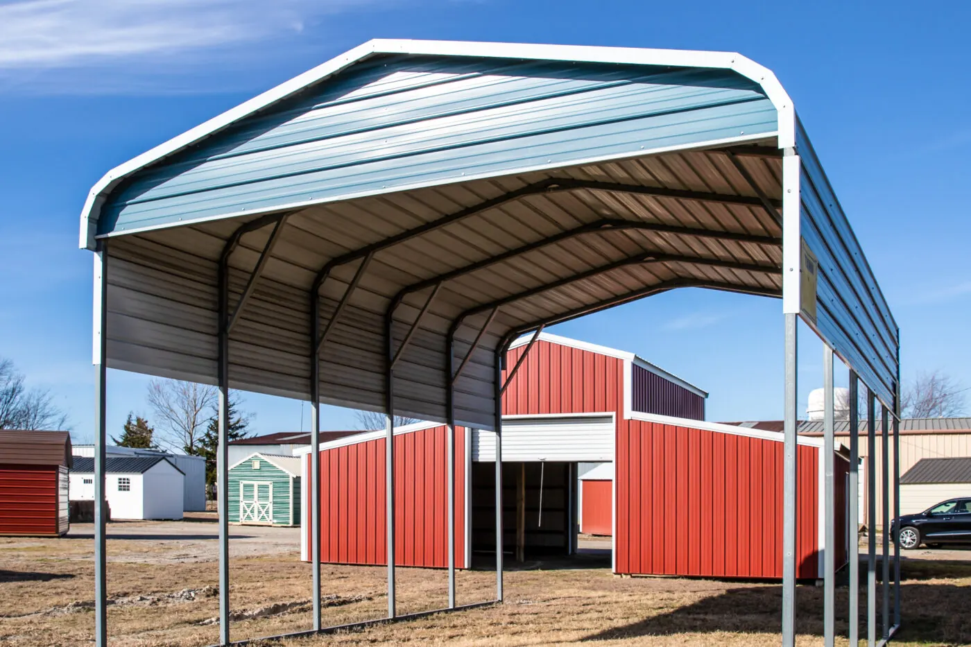barn style metal carport canopy